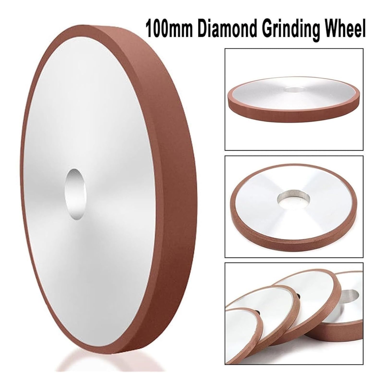 100 mm flache Diamant-Schleifscheibe, Körnung 150, Kunstharzbindung, parallele Scheibe for Schärfen von Wolframkarbid und Stahl