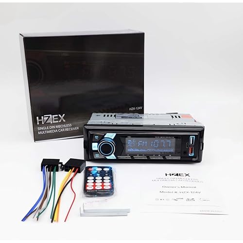 Single Din Car Stereo with Bluetooth, Detachable Face Digital Media Receiver, Car Audio Head-Unit with Fast Charging USB Ports and AM-FM Tuner Radion, Multimedia Player