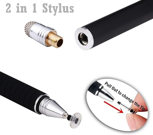 Miniatura 6 de MEKO (2 piezas) Serie de precisión 2 en 1 - Lápiz capacitivolápiz óptico para todos los dispositivos de pantalla táctil, paquete con 4 puntas de