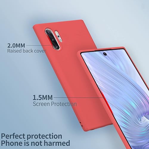 Miniatura 45 de Funda para Galaxy Note 10 Plus, silicona líquida, delgada, suave, TPU, protección de cuerpo completo, a prueba de golpes, para Galaxy Note 10 Plus
