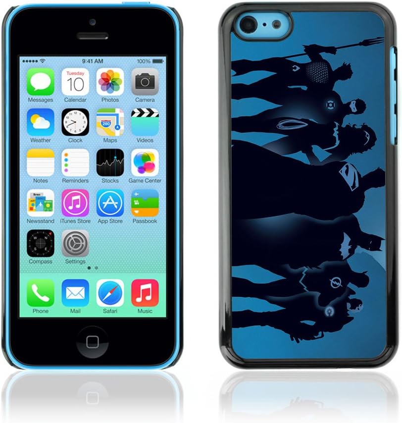ARTCASES Collections Black Hard Back Case for Apple iPhone 5C ( Cool Superhero Team & Superman )