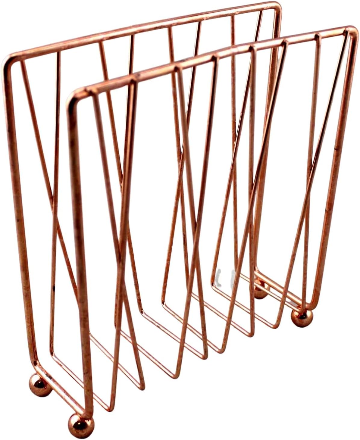 Rose Gold Kitchen Napkin Holder for Tables Vertical