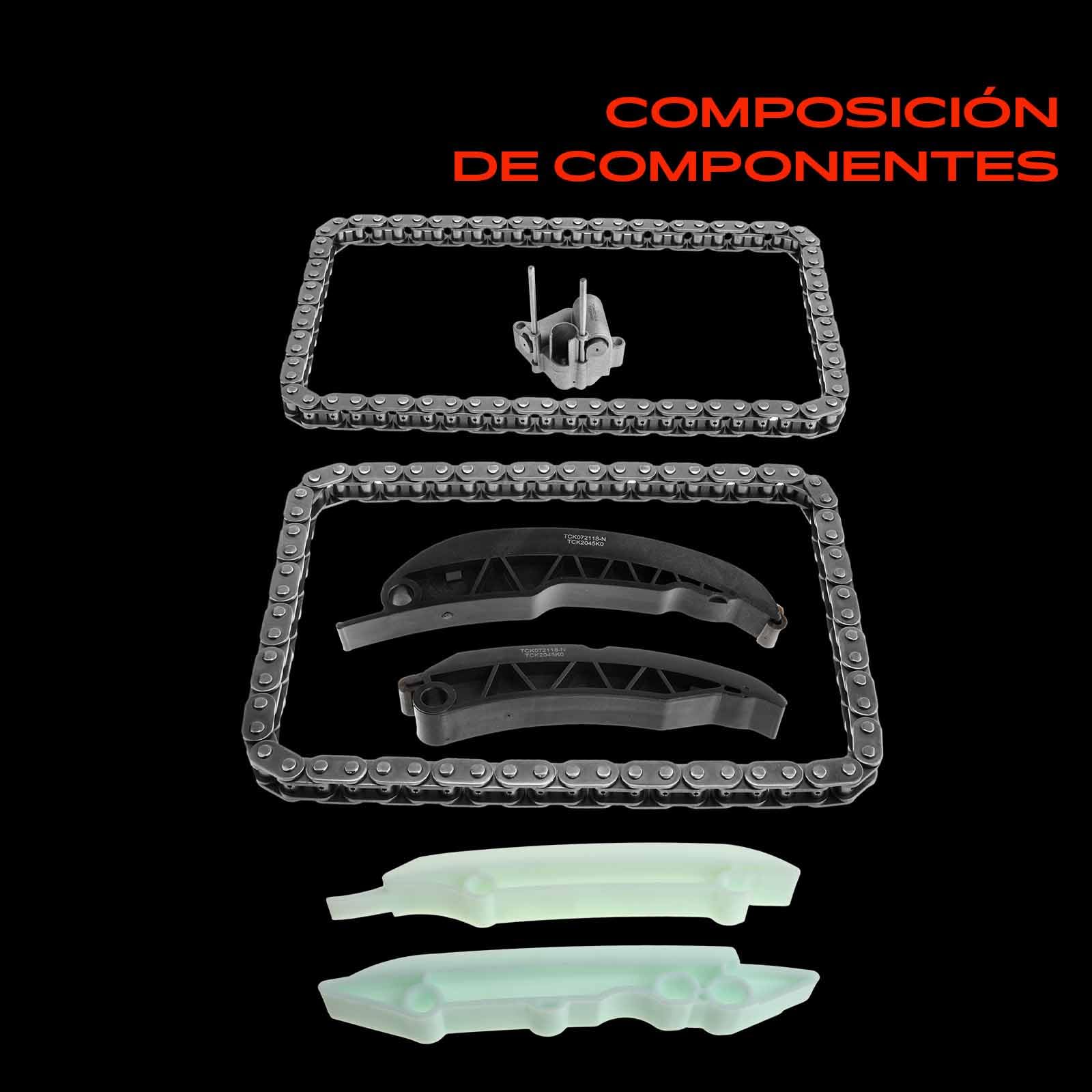 Frankberg Kit de cadena de distribución 11312249851 | Compatible con: Serie 3 E46, Serie 3 Convertible E46, Serie 3 Coupé E46, Serie 3 Touring E91, Serie 5 Touring E39