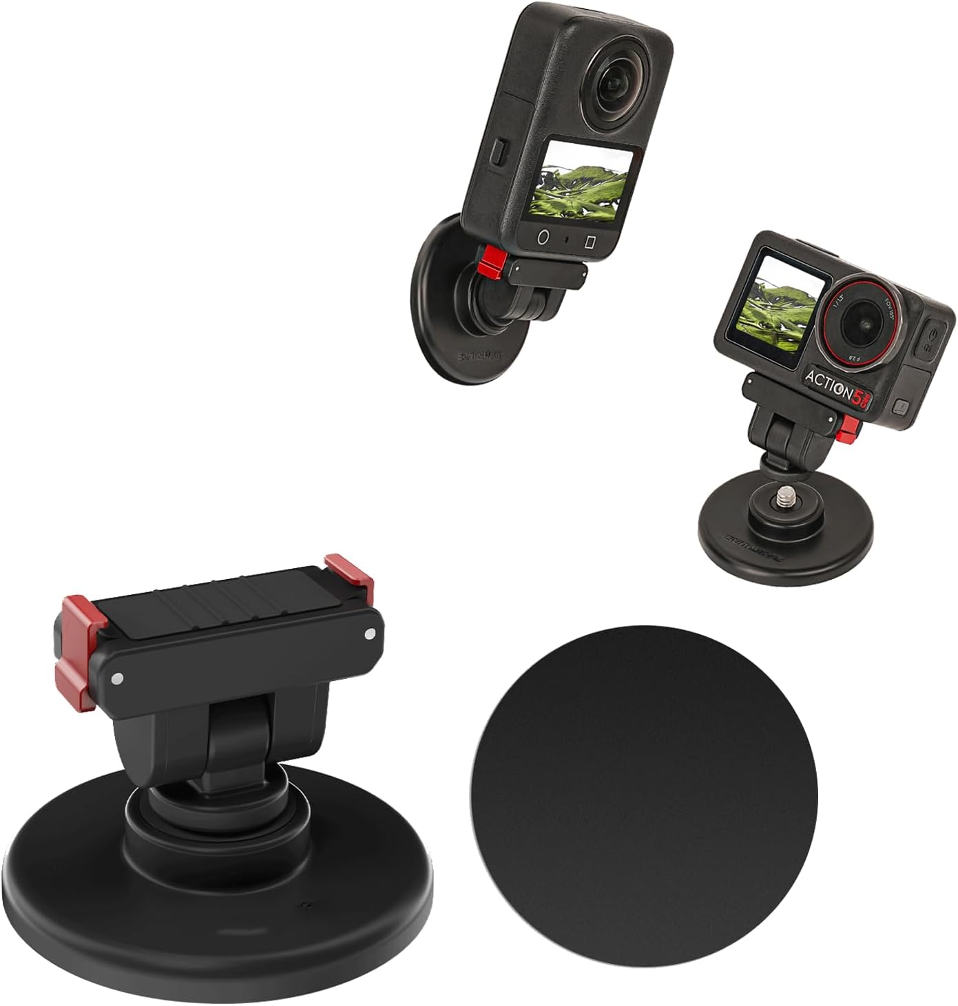 Magnetic Camera Mount Base for DJI Osmo 360/Action 5 Pro,Quick Release Adapter Mount for DJI Osmo 4/3/2 Action Camera Accessorie