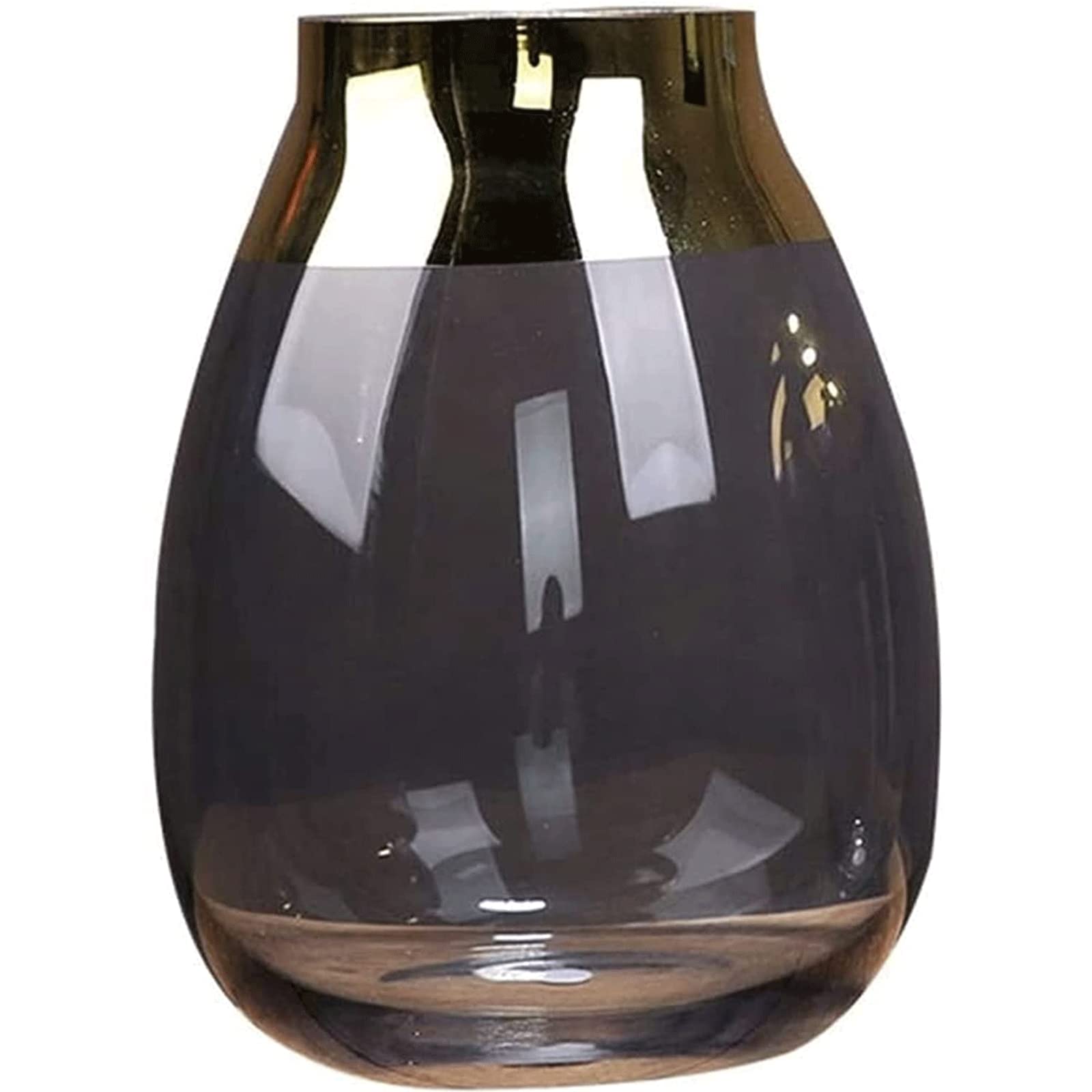 Ngdfgr As Known Fashion Creative Light Luxury Vase Transparent Glass Flower Vases European Style Entryway Mantel Dried Flower Vase Eclectic Flowerpot Decoration (B),B