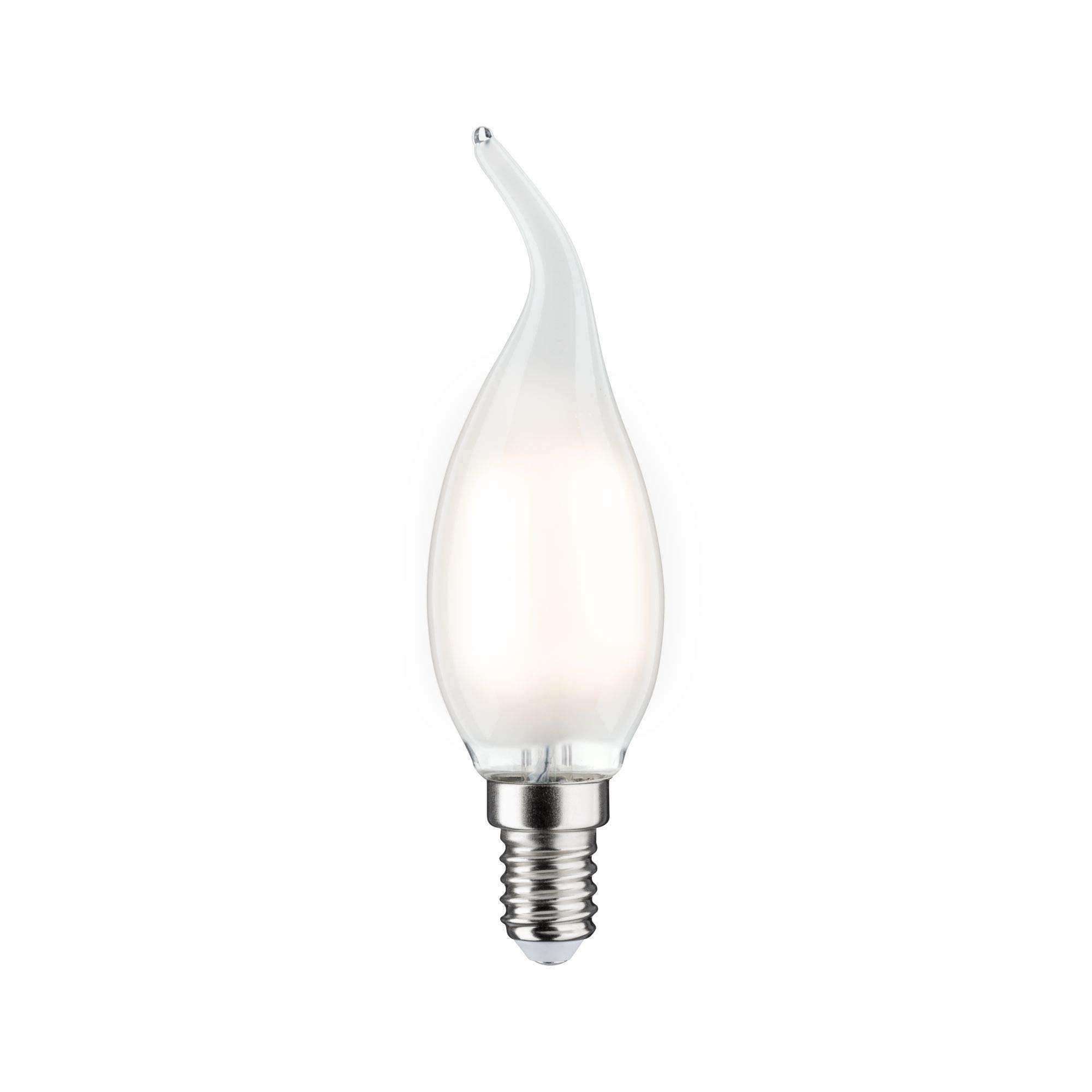 Paulmann 28688 LED Filament Candle lamp 4.8 watts lamp dimmable Satin 2700 K Warm White E14, 1 Stück (1er Pack)