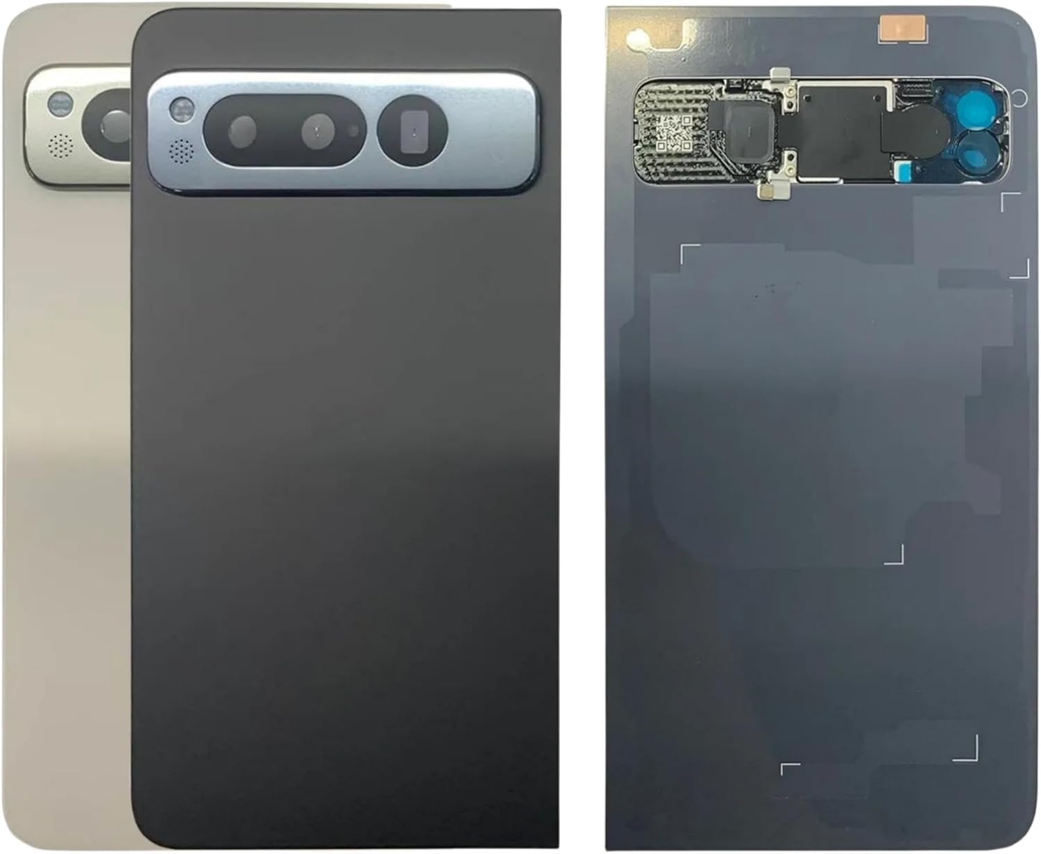 SHOWGOOD for Google Pixel Fold Battery Cover Rear Door Housing Case Replacement for Google Fold Back Cover (Black)