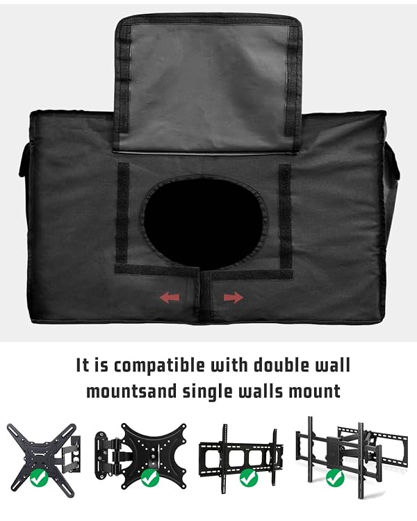 Lsrtoss Outdoor TV Cover - 52-55 Inch Weatherproof, Blue Coastal Outdoor TV Enclosure with Zipper & Roll Up Front Flap by Lsrtoss - Image 7