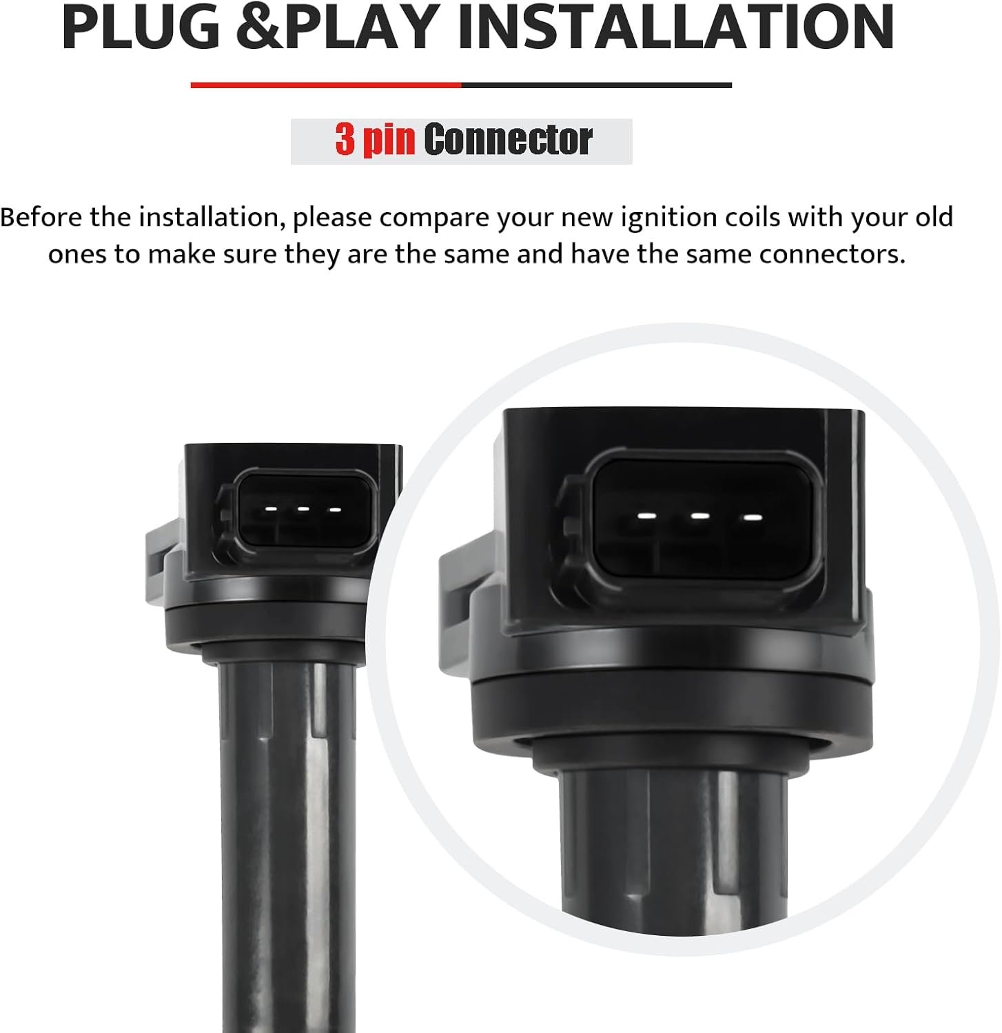 NPAUTO Ignition Coil Pack and Spark Plugs Replacement fit for 2004 2005 2006 2007 2008 Acura TSX Base 2.4L 2.4, UF417, Set of 4