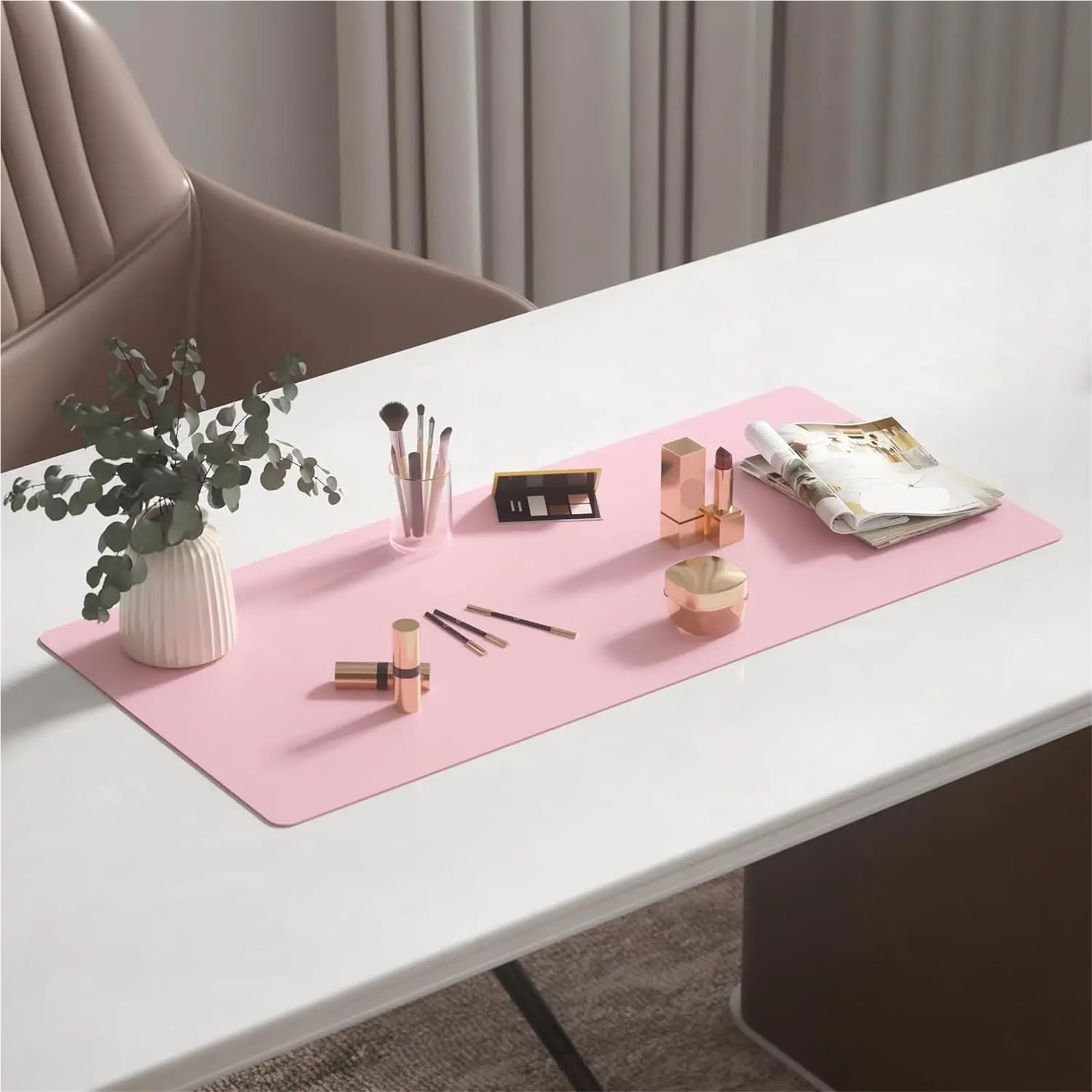 Tappetino for mouse portatile Tappetino for mouse grande da gioco Impermeabile antiscivolo Per Ufficio,Casa(Pink,90x43cm)