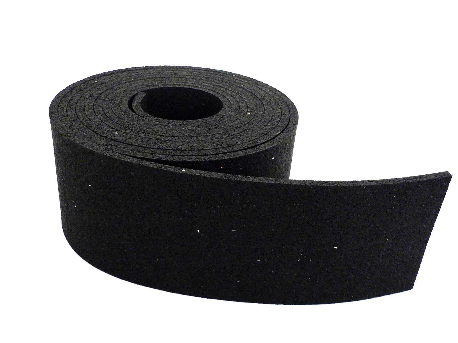 LASIPROFI - Antirutschrolle | Antirutschmatte aus PU-gebundenem Gummigranulat, geprüft nach VDI-Richtlinien | Druckfestigkeit bis 300 Tonnen/m²; Größe: 5.000x125x8mm; Farbe: schwarz | LKW