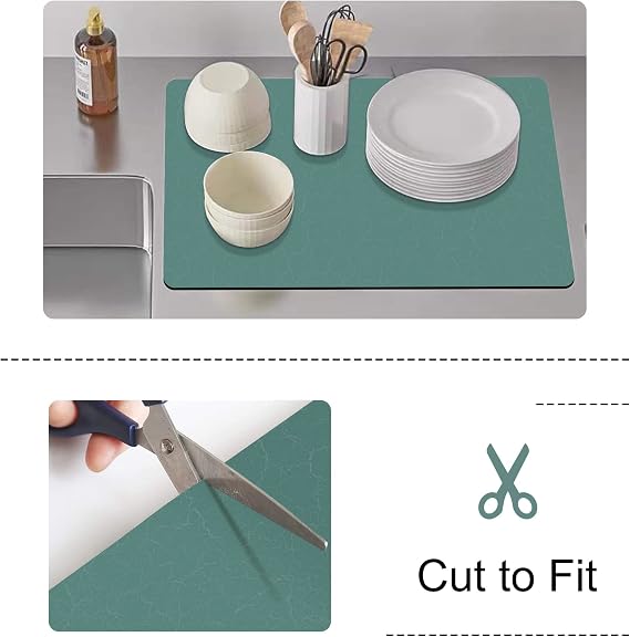 GOLENER Coffee Maker Mat For Countertops ,Coffee Bar Decor,Coffee Machine Pads,Absorbent, Washable,Reversible Microfiber Dish Drying Mat For Kitchen accessories,Under Small Appliance Mats