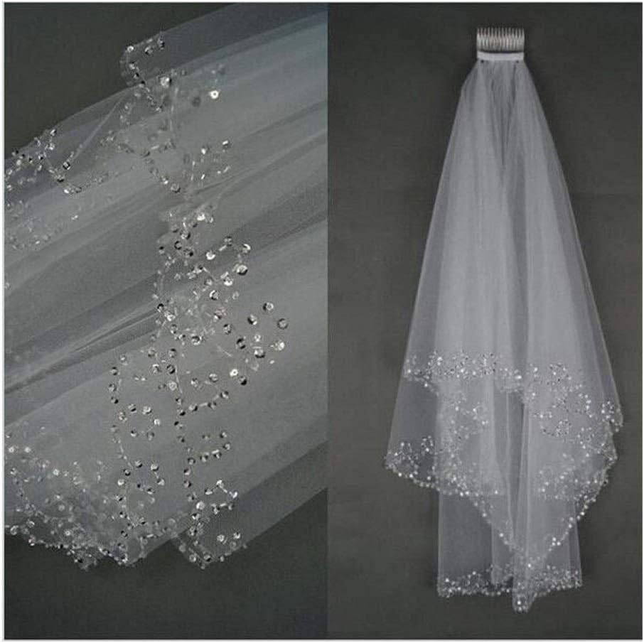 ウエディング ベール ホワイトアイボリー女ブライダルベールウェディングベールコームウェディングアクセサリーとの2層75cmの手作りスパンコールビーズのエッジ 花嫁ベール ヴェール Color 新作からsaleアイテム等お得な商品満載 75cm Item Length Ivory ウエディング ベール ホワイトアイボリー女ブライダルベールウェディングベールコームウェディングアクセサリーとの2層75cmの手作りスパンコールビーズのエッジ 花嫁ベール ヴェール Color 新作からsaleアイテム等お得な商品満載 75cm Item Length Ivory