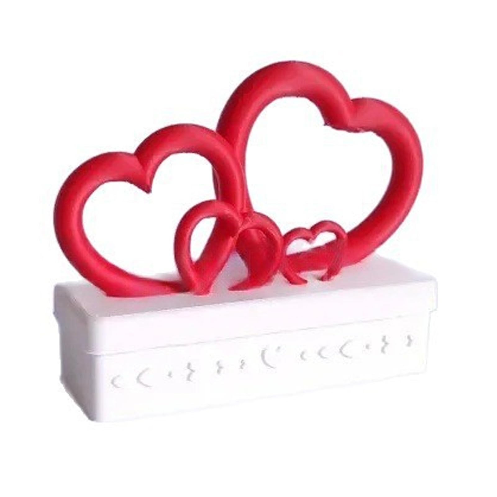Lerpwige Elegant 3D Printed Heart Shape Gift Packaging Box for Valentines Day Romantics Moment Anniversary Birthday and Proposals Romantics Gift Box with Lid