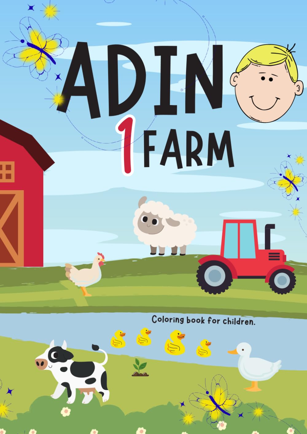 Farm 1: Coloring book for children.
