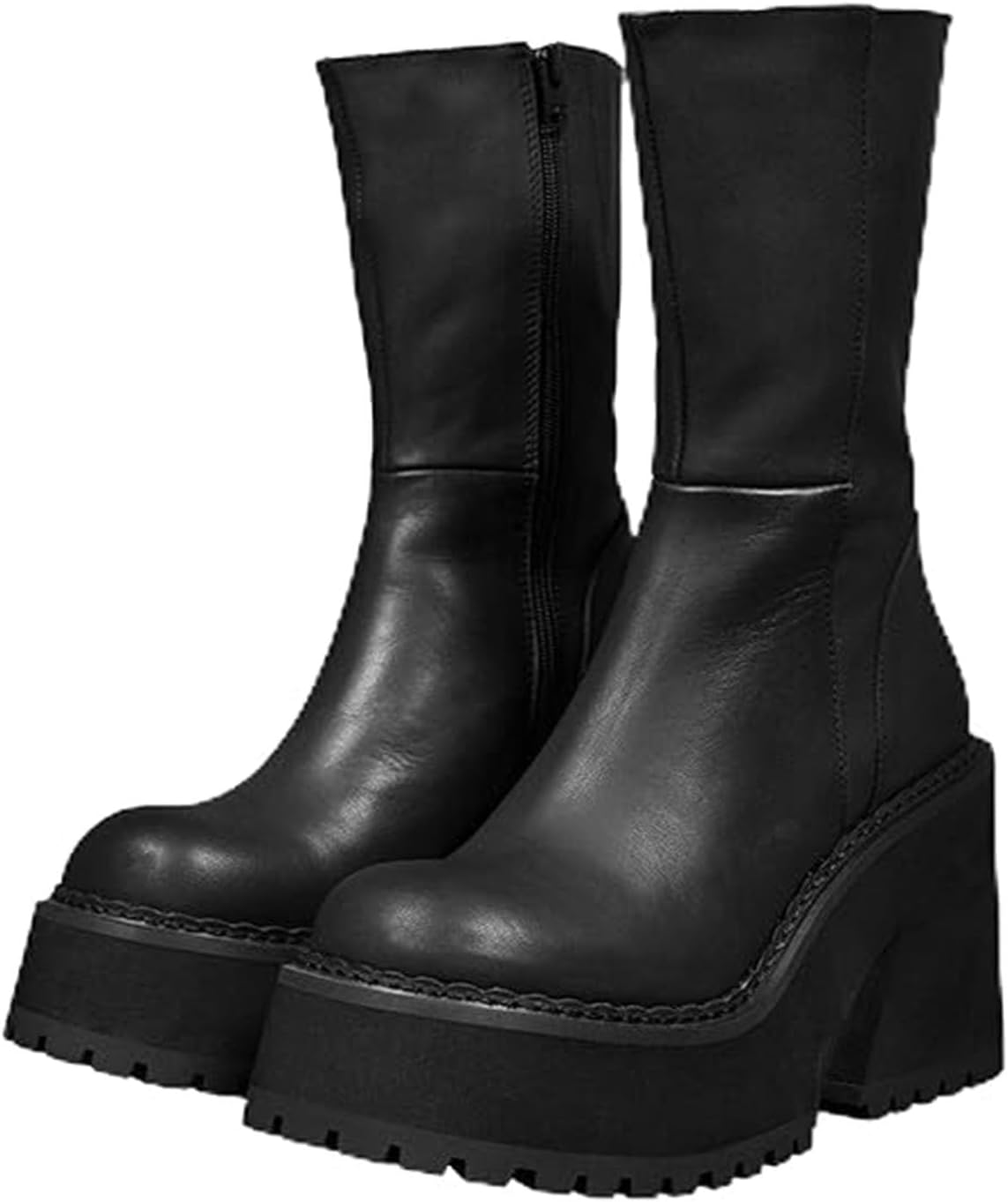 Goiphrri Women's Chunky Heel Boots - Stylish Comfort