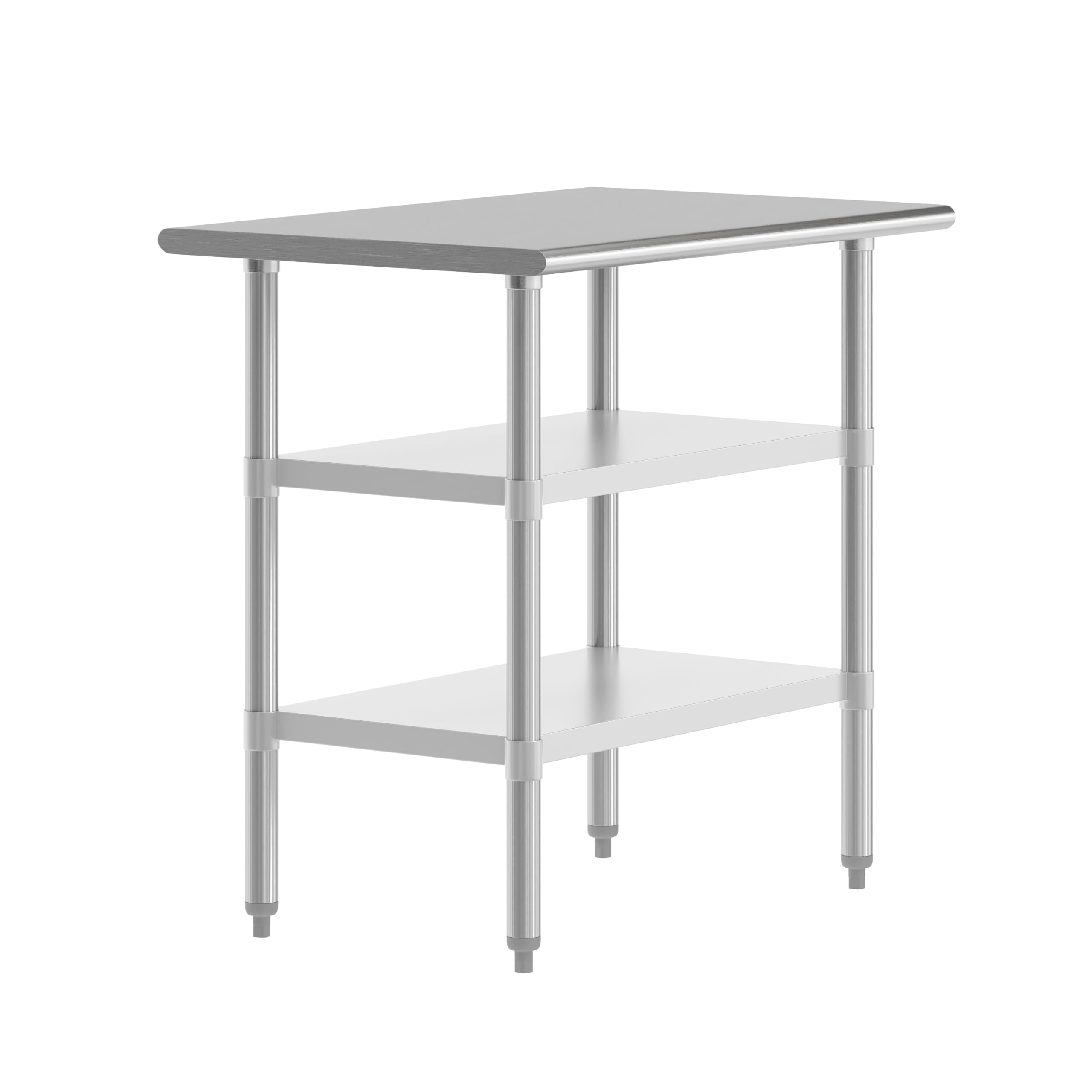 Flash Furniture Reese Stainless Steel 18 Gauge Work Table with 2 Undershelves - NSF Certified - 36