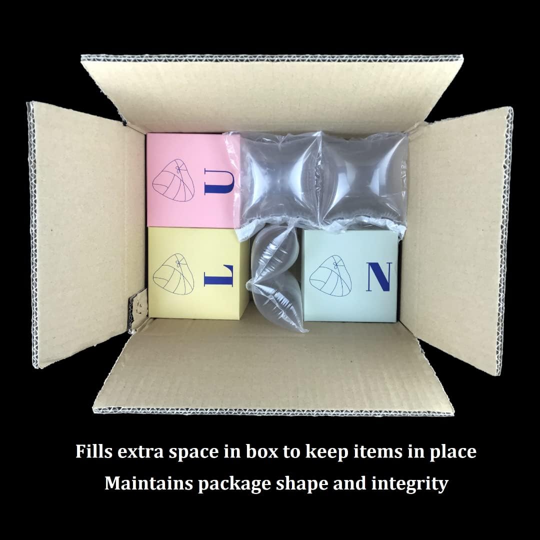 417 Count 164Ft/Roll Sturdy Inflatable Air Packaging Bags Air Pillows Air Cushions Bags Box Packing Supply Purse Fillers Stuffers for Shape No Machine Needed with Hand Pump