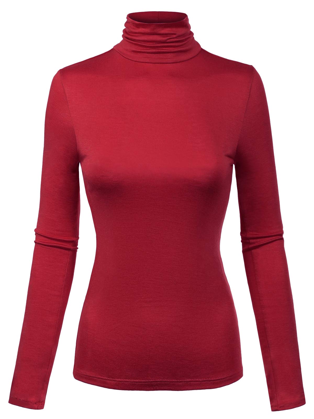 MixMatchy Women's Slim Lightweight Long Sleeve Pullover Turtleneck Mock Shirts Base Layer Undershirts Active Tops