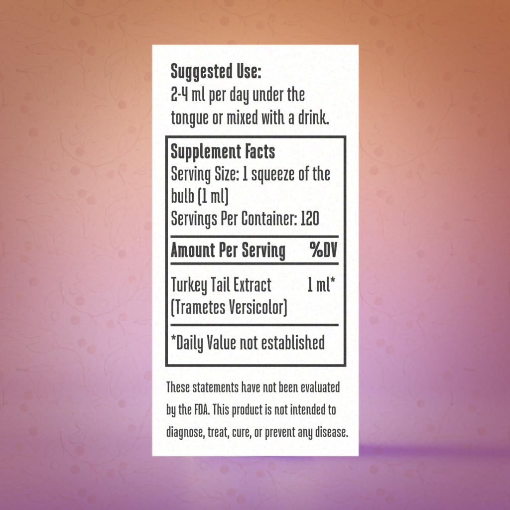 Hodgins Harvest Organic Turkey Tail Mushroom Tincture - Extra Concentrated Dual Extract Antioxidant-Rich Mushroom Drops Supplement for Overall Wellness - Made in USA - 4 fl oz - Image 2