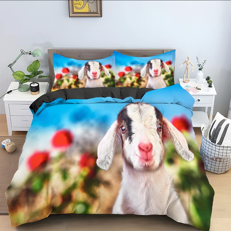 Housse de couette 160x200 mouton bleu idéale pour décorer une chambre d'enfant