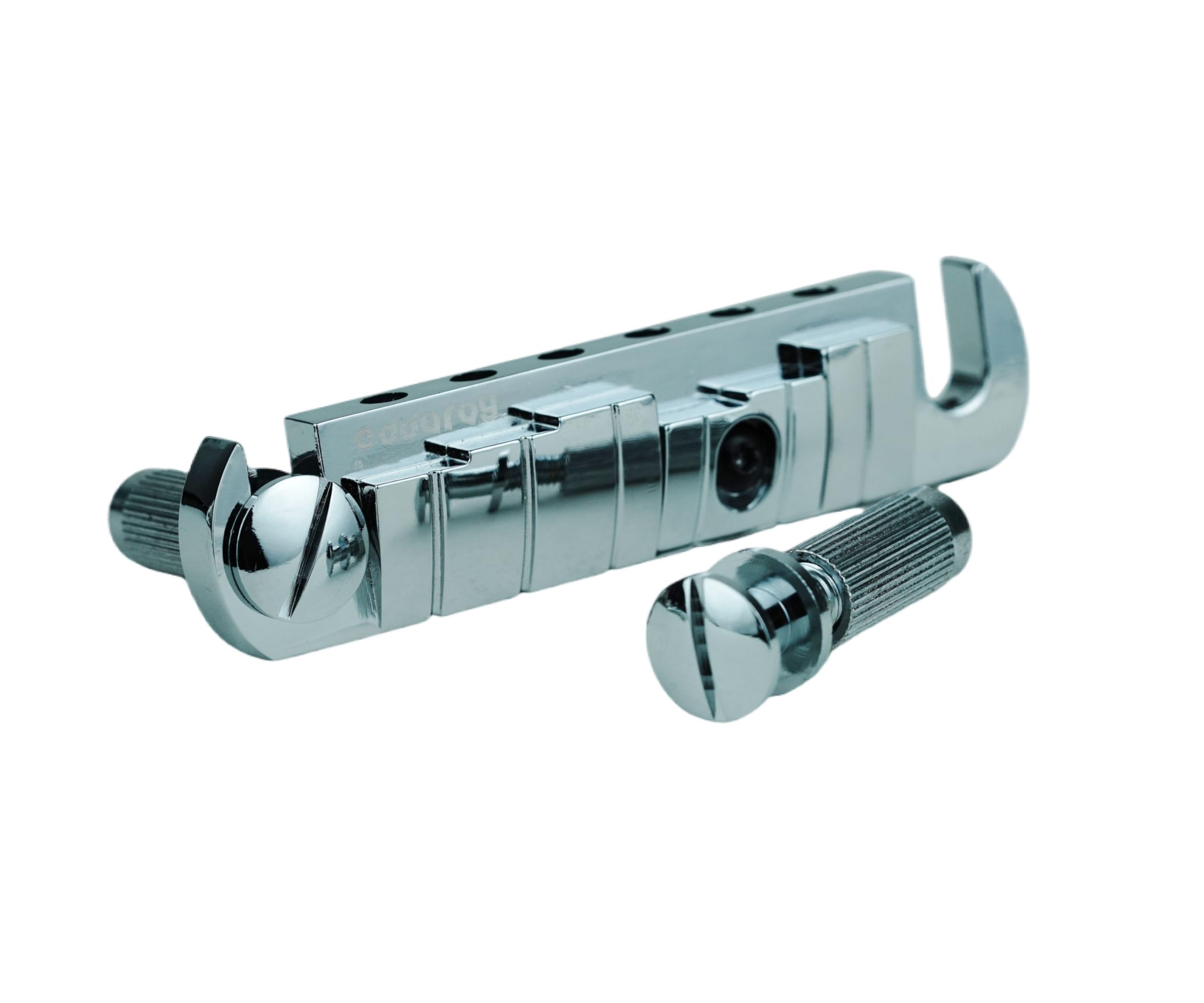 Eddaray Wraparound Bridge Tailpiece, Adjustable Intonated Aluminium Alloy Stoptail Bridge with Studs and Zinc Saddle for Les Paul LP EPI SG Style Electric Guitar Replacement Chrome