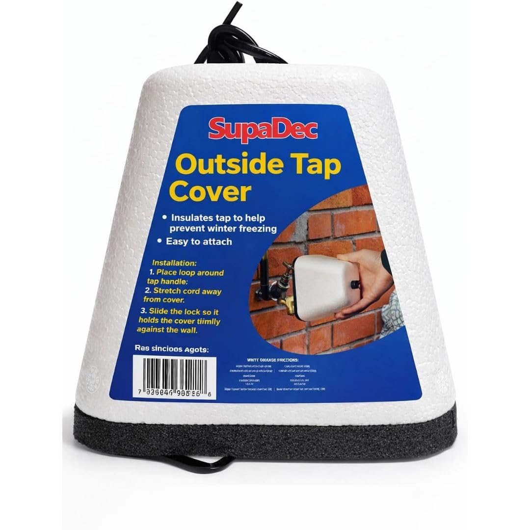 Drw Green Outside Tap Frost Protector Cover | Insulated Polystyrene Thermal Tap Jacket | Waterproof Winter Protection To Prevent Freezing & Bursting Outdoor Taps
