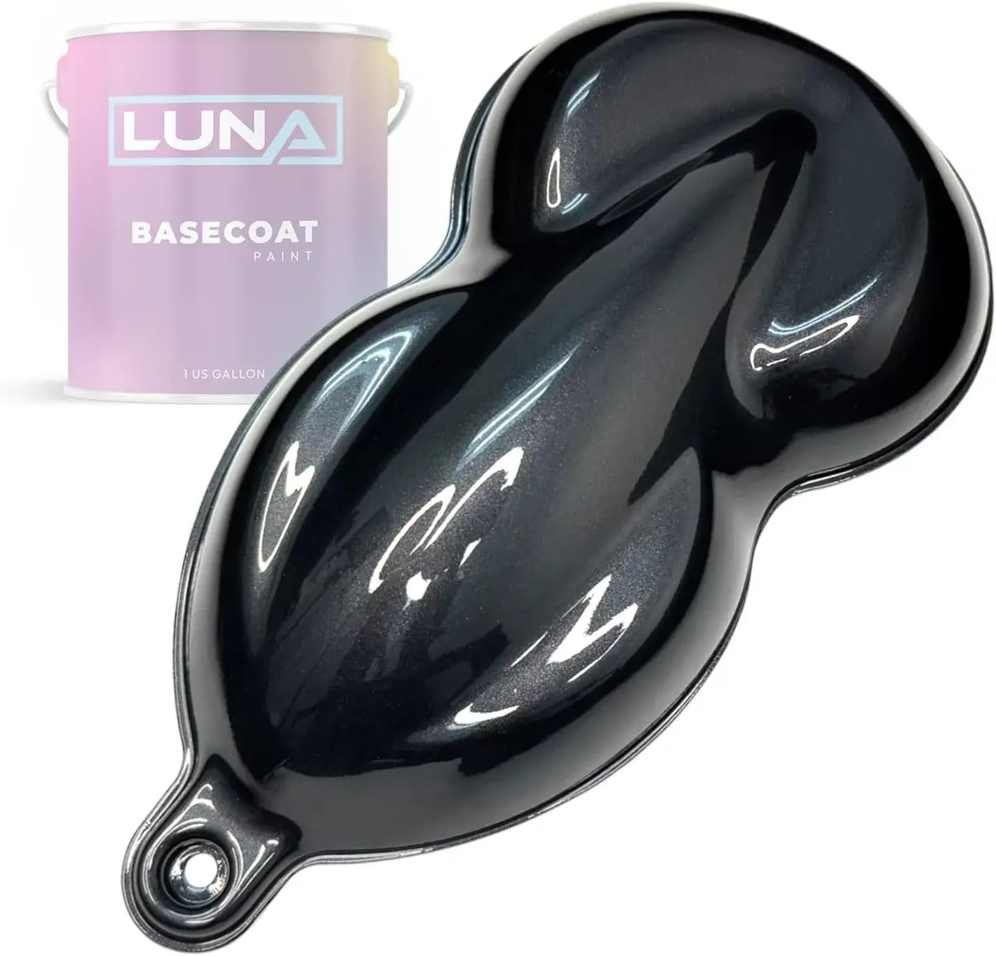 Stormcloud Grey Metallic Automotive Midcoat Paint (1 Gallon): Ready to Spray Body Paint for Full Vehicle and Large Projects, Use with Primer Basecoat and Clearcoat, Luna Eclipse