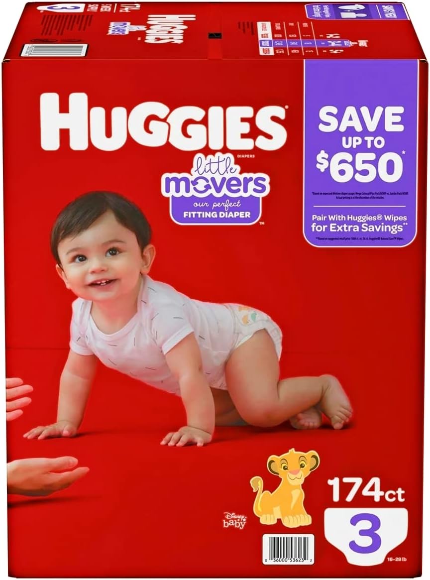 Huggies Little Movers Diapers Size 3-174 ct