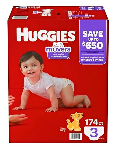 Huggies Little Movers pañales tamaño 3174ct