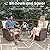 Vakollia 6 Pieces Patio Furniture Sets, Wicker Rattan High Back Outdoor Swivel Rocking Chairs Set with 3-Seat Couch, Ottomans and Side Table