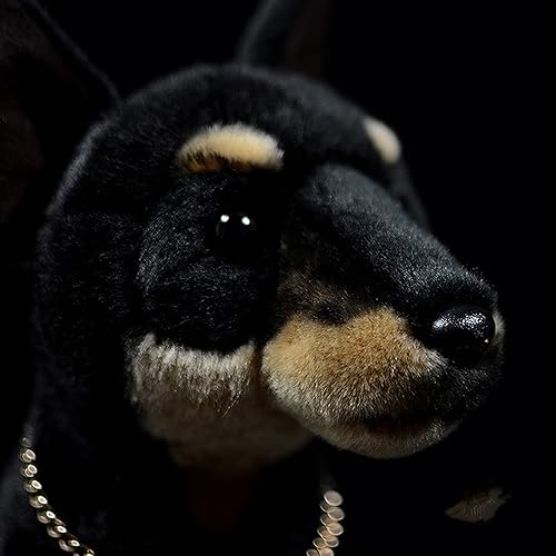 Miniatura 8 de Simulation Doberman - Cachorro de peluche de 12 pulgadas, los mejores juguetes de peluche para niñas y niños como regalo (perro Alaska)