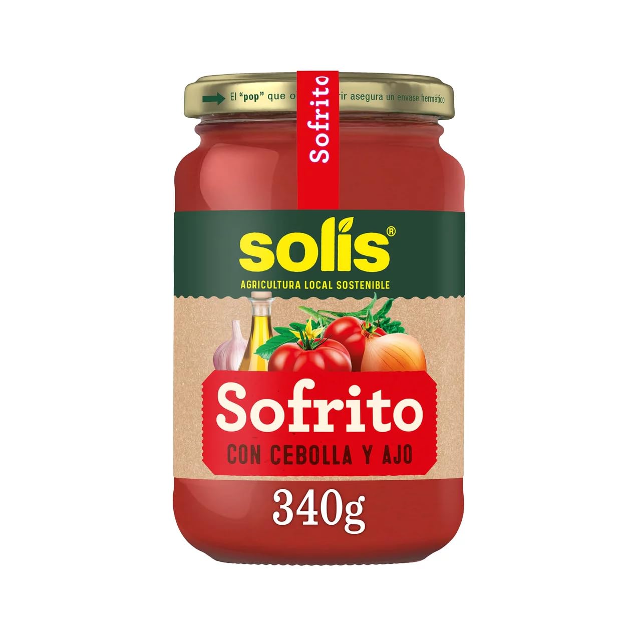SOLÍS Tomaten für Sofrito mit Zwiebeln und Knoblauch, 340 g. 3er Packung.