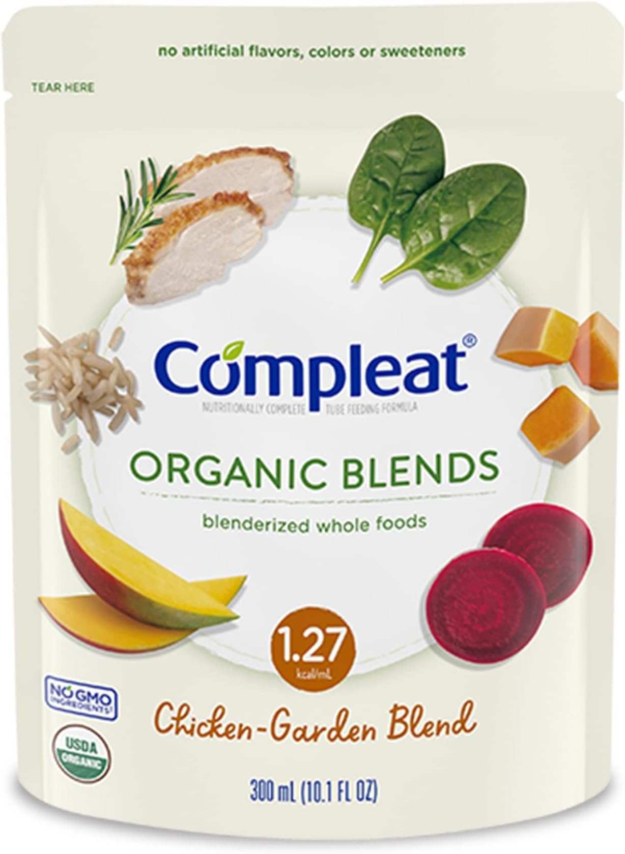- Nestle Compleat Organic Blends Oral Supplement Chicken-Garden 10.1 oz Pouch 24 Ct
