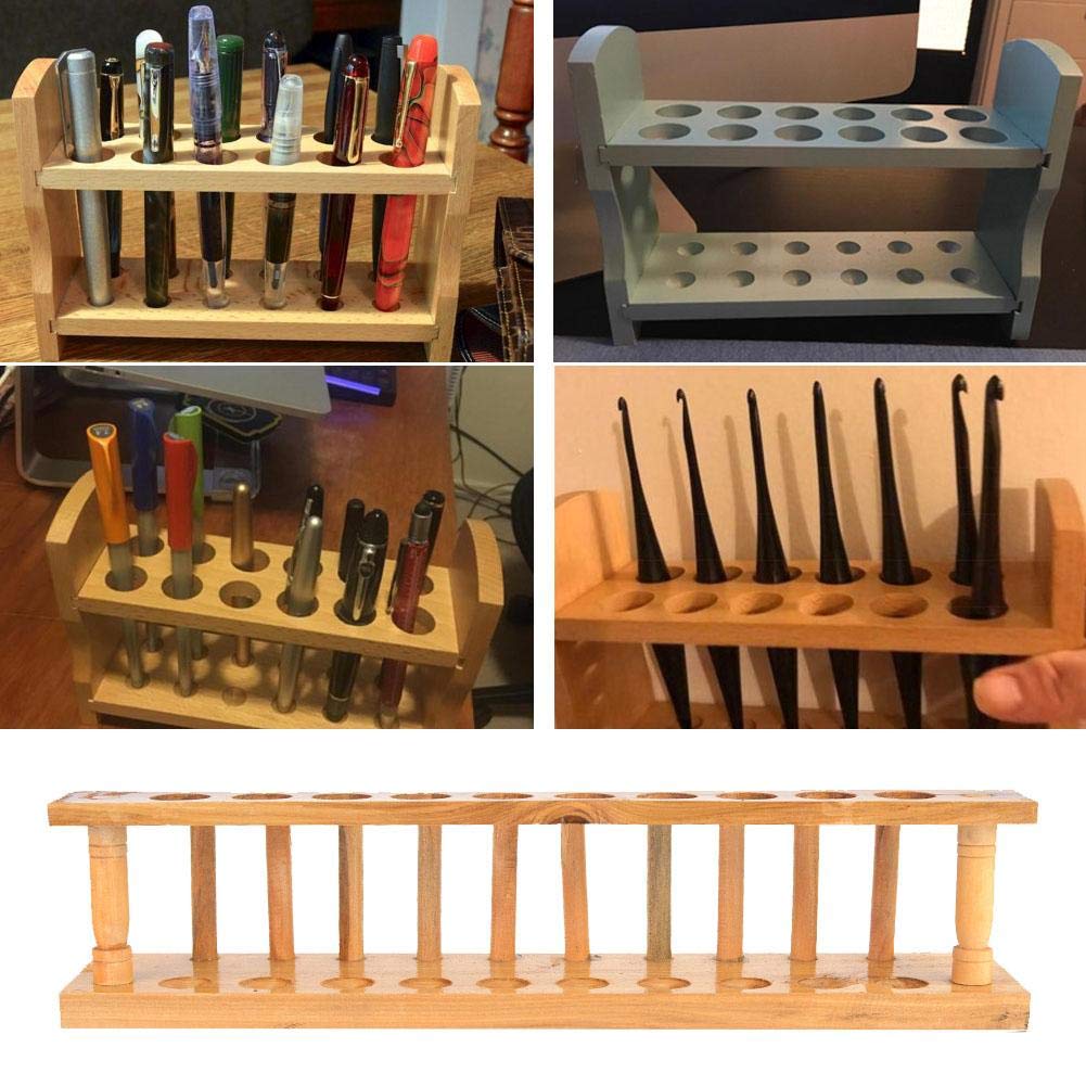 Rack En Bois Pour Tubes à Essai 31 Mm – Support Naturel Élégant Pour Laboratoire, Huiles Essentielles, Éprouvettes Et Cosmétiques
