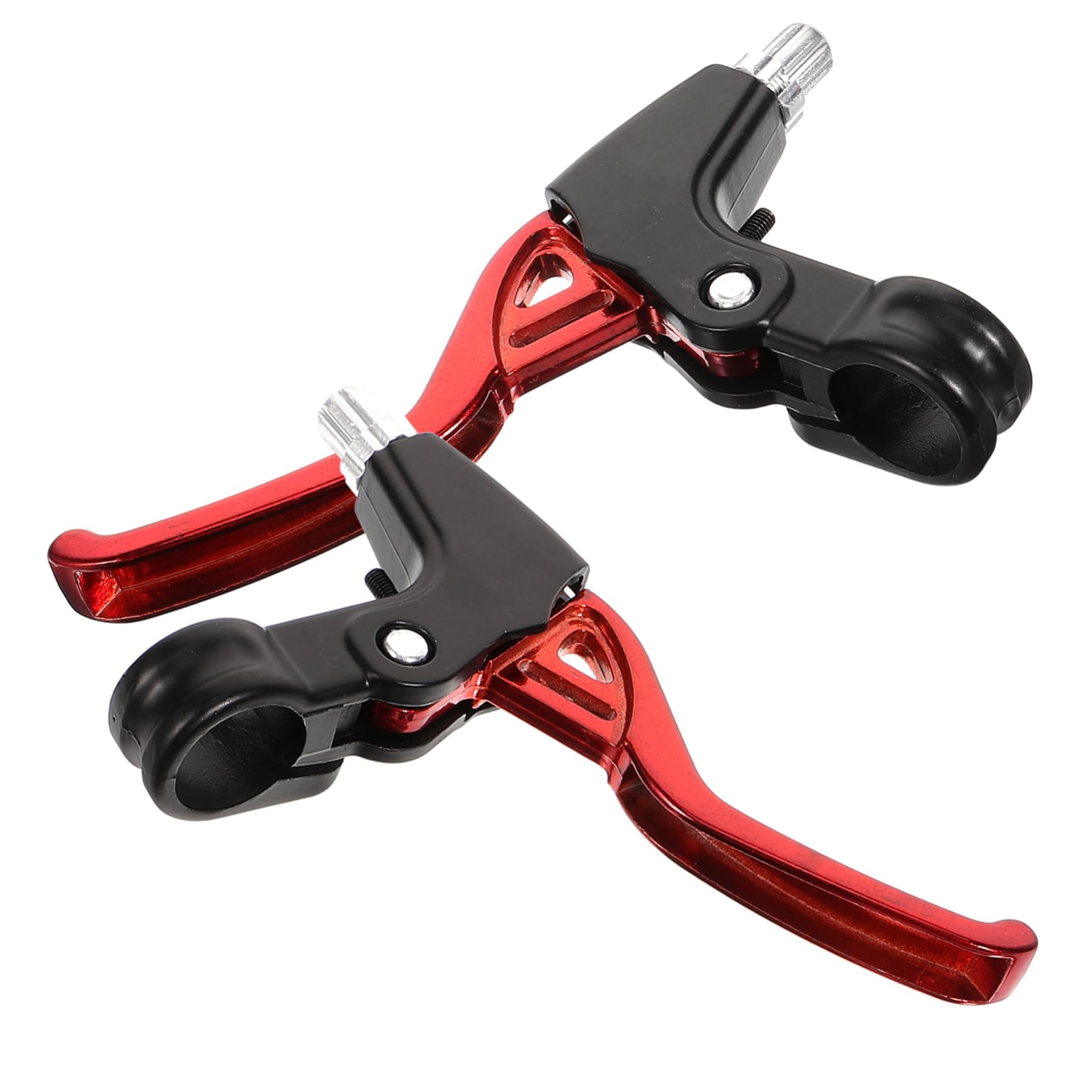 Yardwe Coppia Maniglie Freno per Bicicletta da Corsa in Alluminio (Rosse) 2 Pezzi Attrezzo Leva per Bicicletta Portatile Catena Montuosa Cestino Maniglia Tutto in Lega di Alluminio