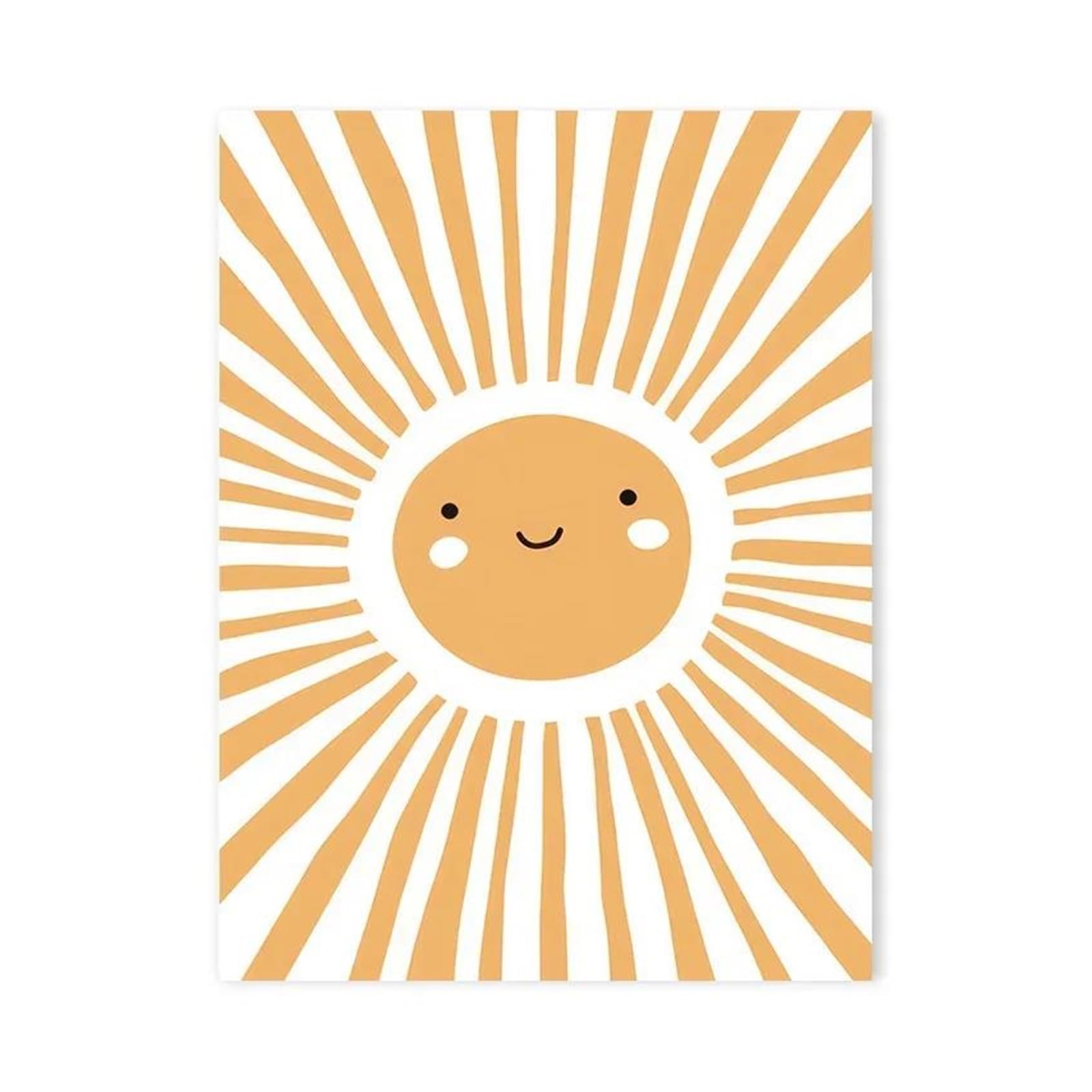 XENITE Wall Art Canvas Prints Childlike Love Rainbow Poster Prints Sun Bear Hedgehog Cloud Flower Canvas Painting For Baby Bedroom Children's Room Wall Decor(B,40x60cm)