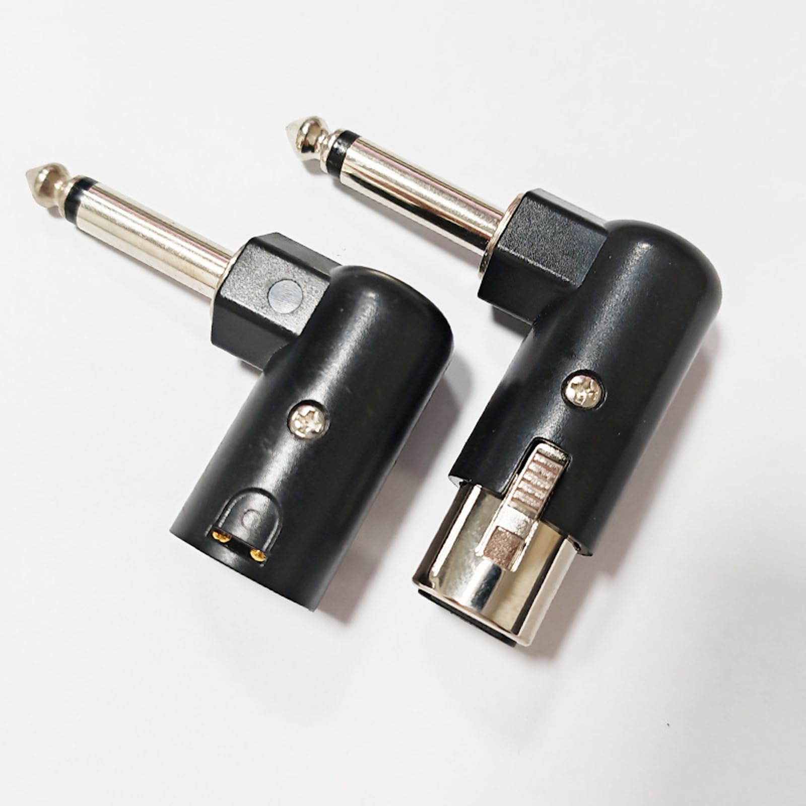 Adattatore ad angolo retto da 6,35 mm a XLR maschio/femmina per chitarre, tastiere e mixer