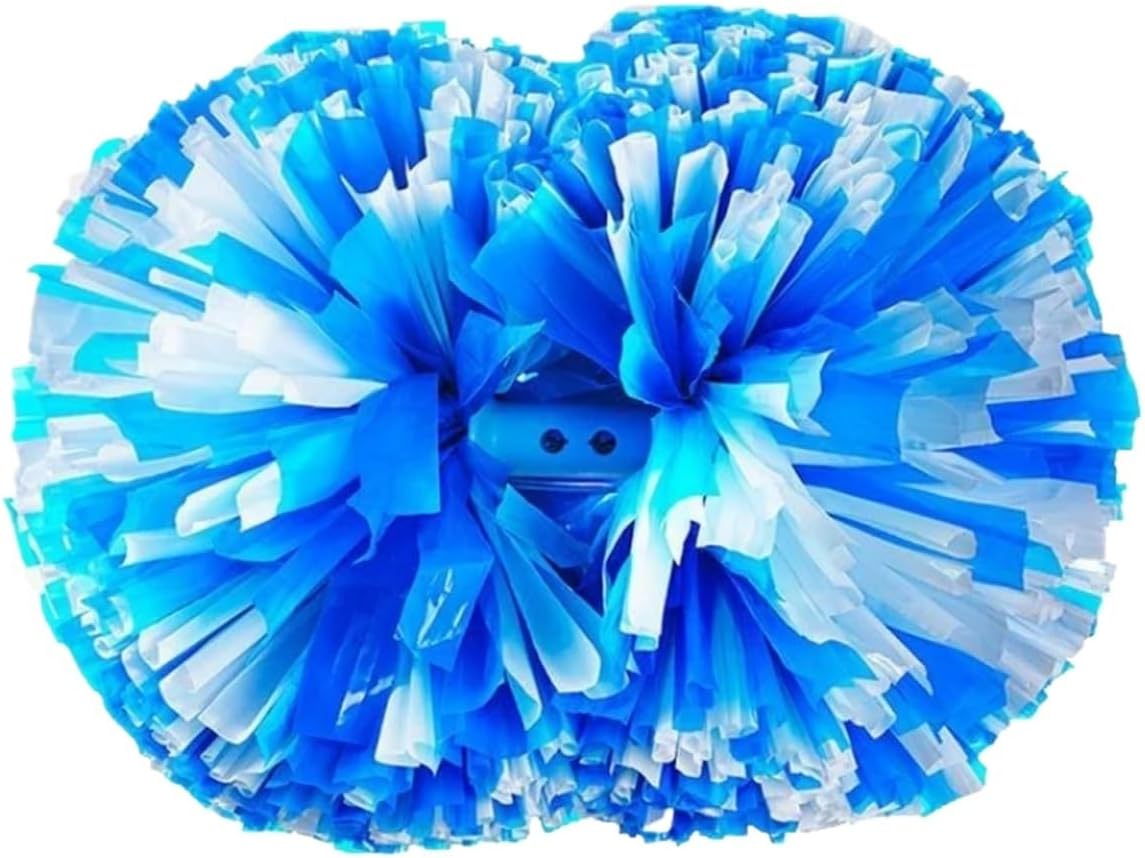 Dance Cheerleading Pompoms, Cheerleading Pom Poms with Handle 4 Pcs Multicolor 30x24cm