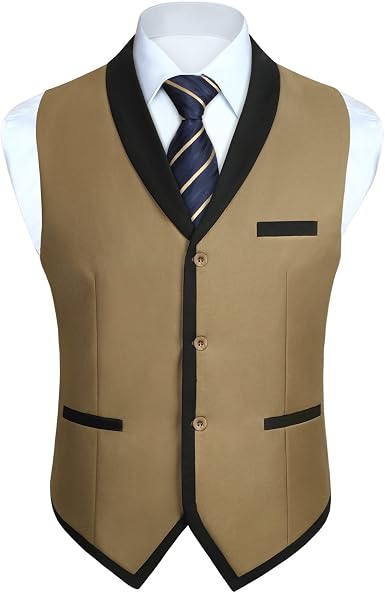 HISDERN Gilet Da Abito Da Uomo Matrimonio Formale Elegante Cotone Risvolto  Contrasto Senza Maniche Casual Panciotto Cerimonia XS-4XL : Amazon.it:  Abbigliamento