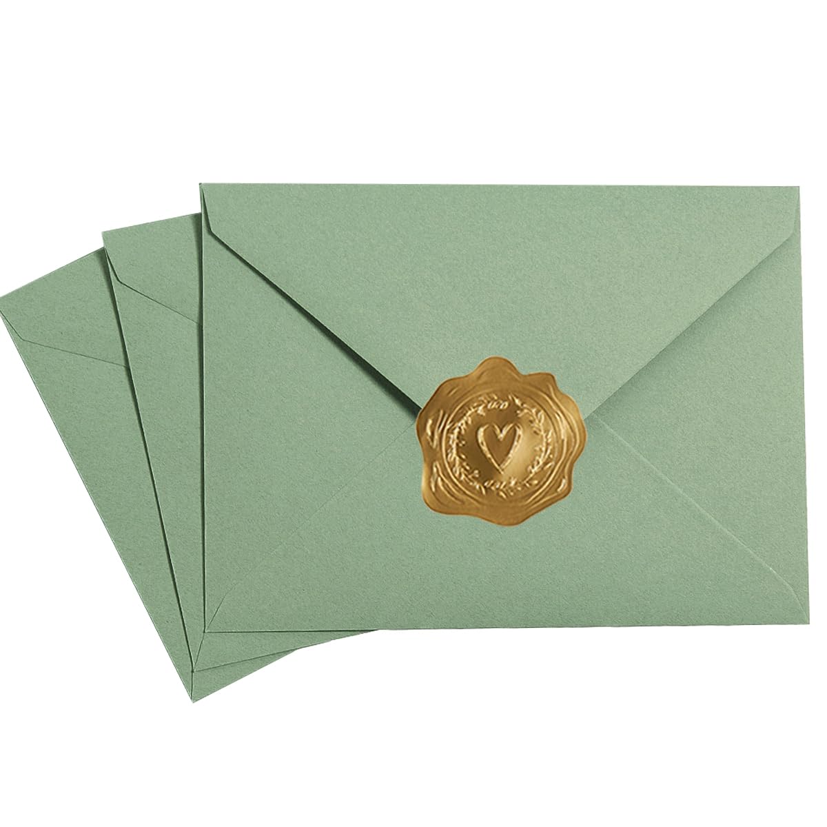 50 Pieces Sage-Green A6 Envelopes Greeting Card Envelopes 6 1/2 x 4 3/4 Inches for 4 x 6 Wedding Invitation Cards, Greeting Cards, Birthday Party Invitations
