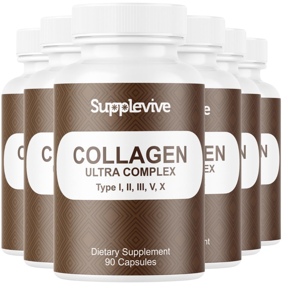 Collagen Ultra Complex Types I II III V X Multi Collagen Protein Peptides Supports Hair Skin Nails -