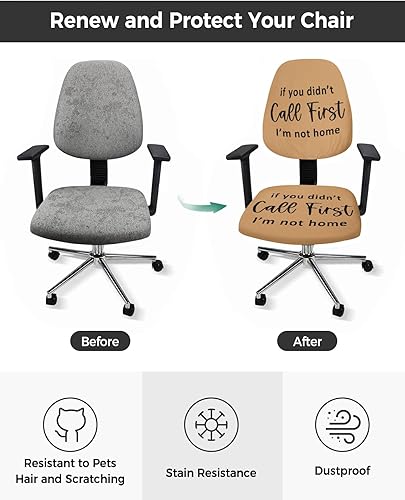 Miniatura 2 de Fundas para silla de oficina personalizadas y divertidas, elásticas, suaves, decorativas, para computadora, escritorio, protector universal para