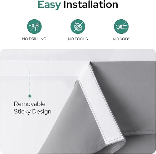 Miniatura 2 de HOMEIDEAS - Cortinas blackout para ventana lateral de puerta frontal y ventanas pequeñas, cortinas para privacidad y aislamiento térmico, 12