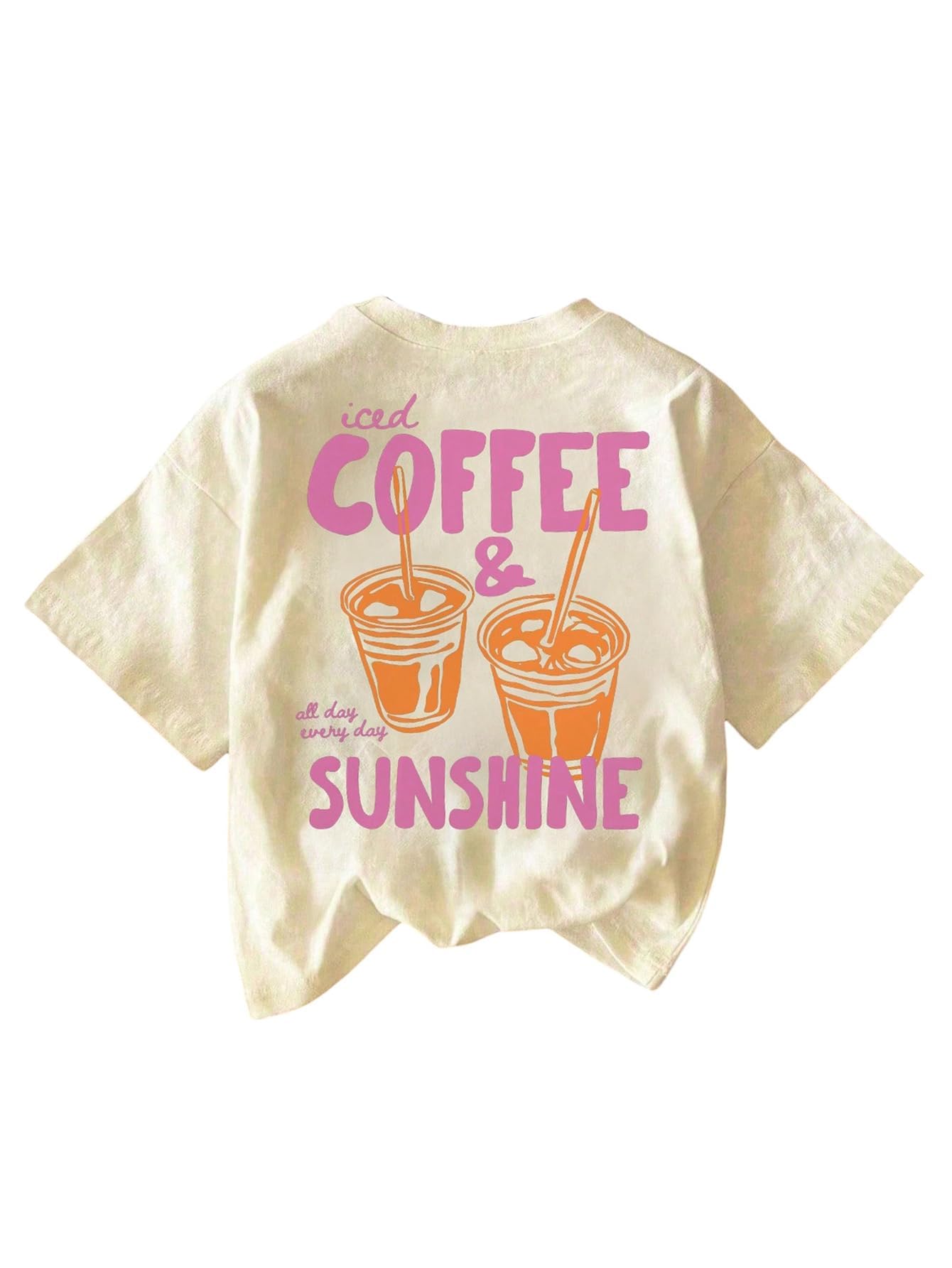 RoseSeek Women's Graphic Letter Tee Crew Neck Trendy Summer Vintage T Shirt