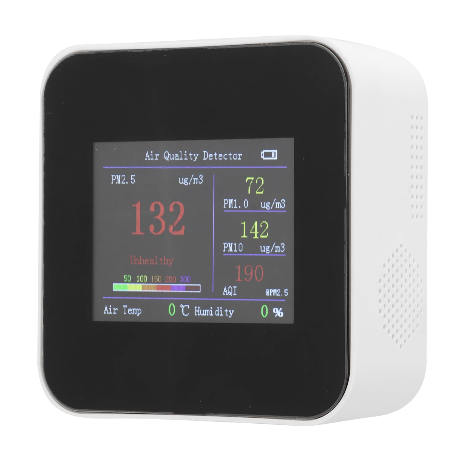 Misuratore della qualità Dell'aria Misuratore Interno Sensore Accurato di Temperatura e umidità per Casa, Ufficio, Scuola Compatto e Portatile (KB1: Monitoraggio PM2.5)