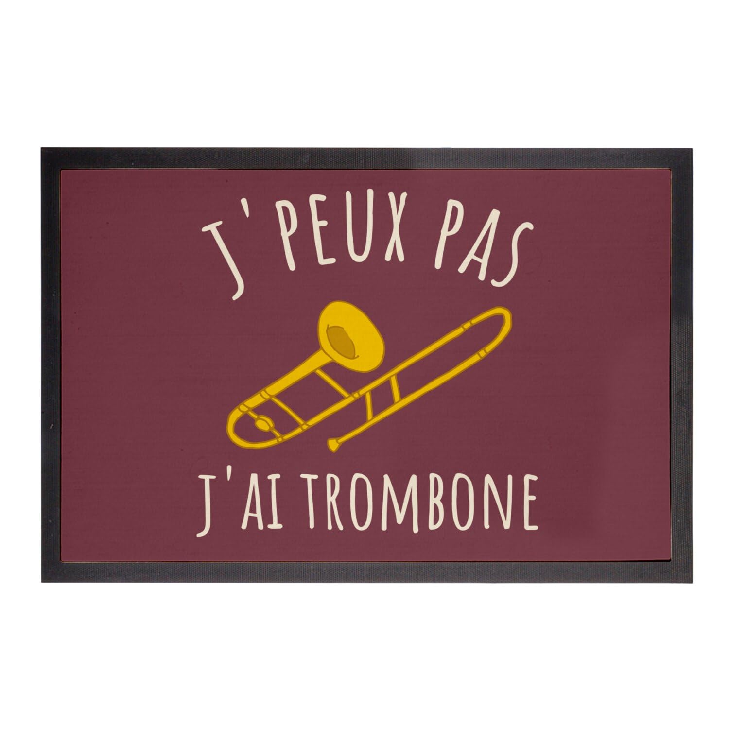 Paillasson trombone musique pour retenir la saleté avec humour
