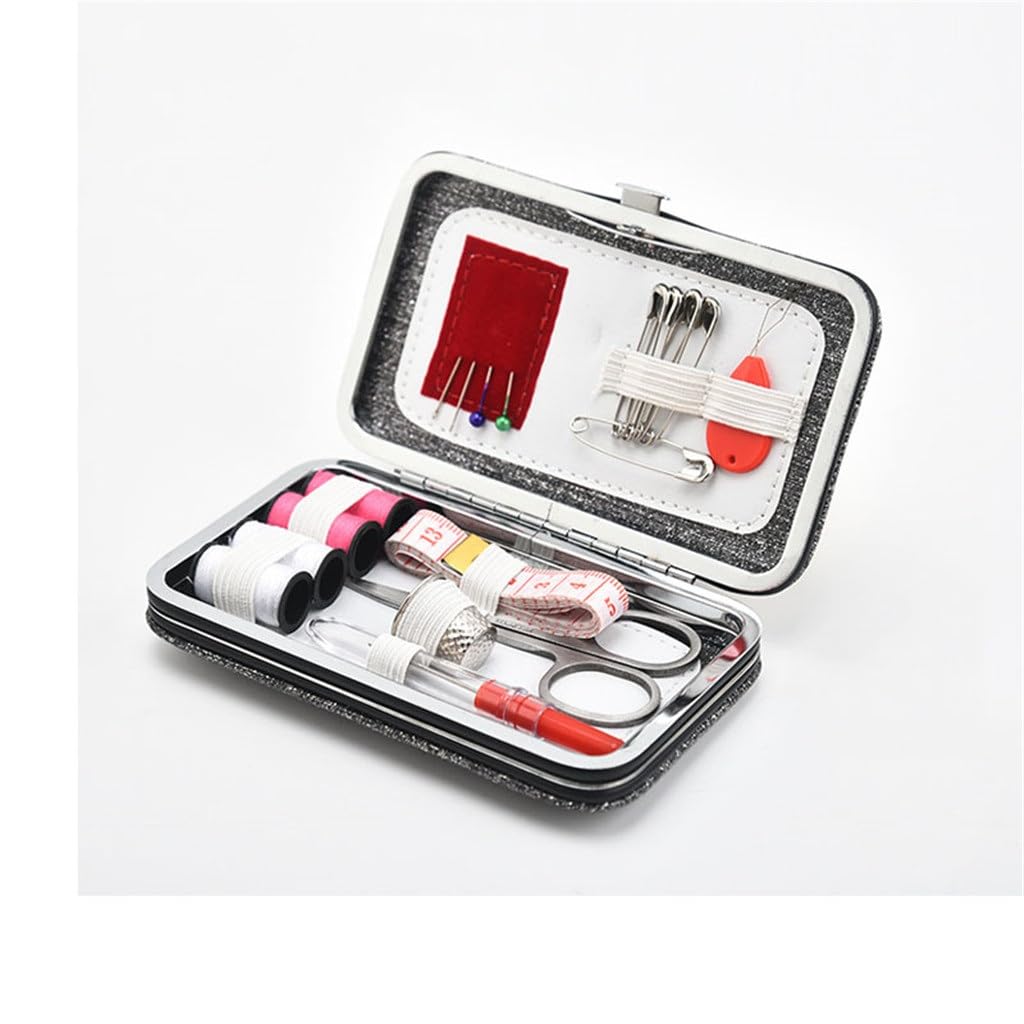 Bolsa de Costura portátil para el hogar, Kit de Costura de Viaje Multifuncional, 18 Piezas, Kit de reparación de Costura