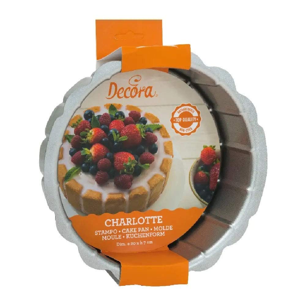 DECORA 0070020 ANTIHAFT KUCHENFORM Charlotte Ø 20 X 7 H cm, Grau