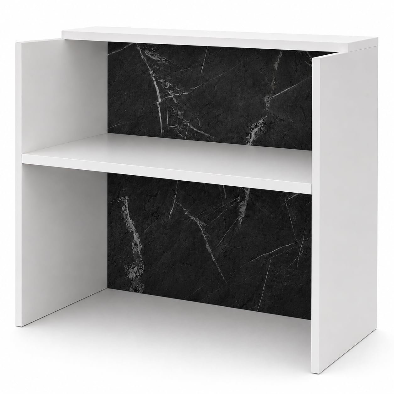 Genérico OFILIKE. Mostrador de Recepción Efecto Piedra Natural, Mesa Mostrador para Oficina, Clínica, Peluquería y Tienda, Mueble Recepción Moderno (50x120x105)